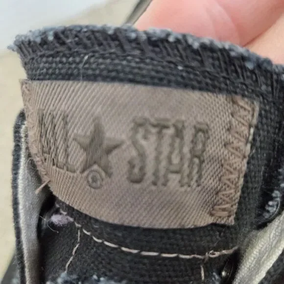 Converse Chuck Taylor All Star Patchwork Slip On Black/ Gray/ Tan Y2K Wos Size 7 - Picture 6 of 10